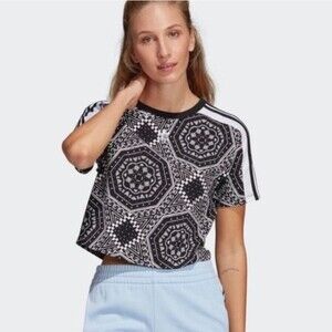 Adidas Originals 3-Stripe Crop Tee NWT Size Small